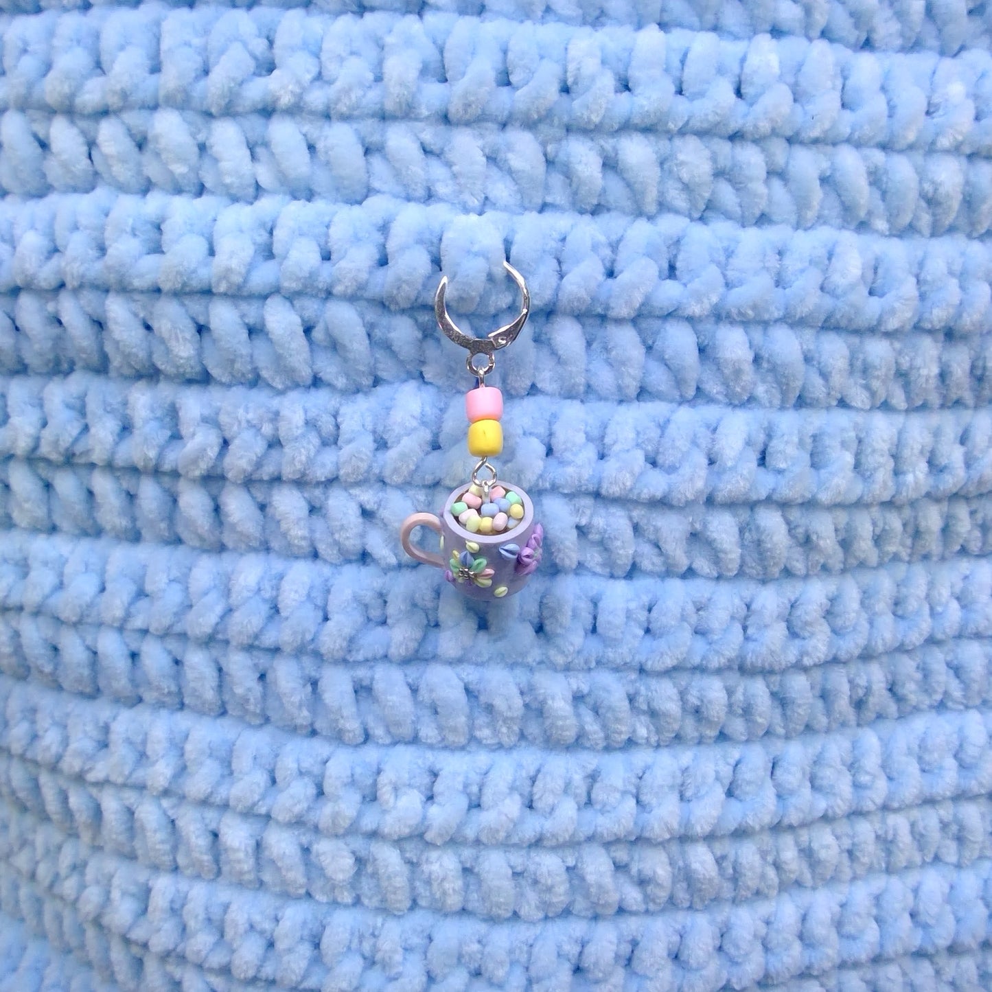 Easter hot cocoa stitch marker