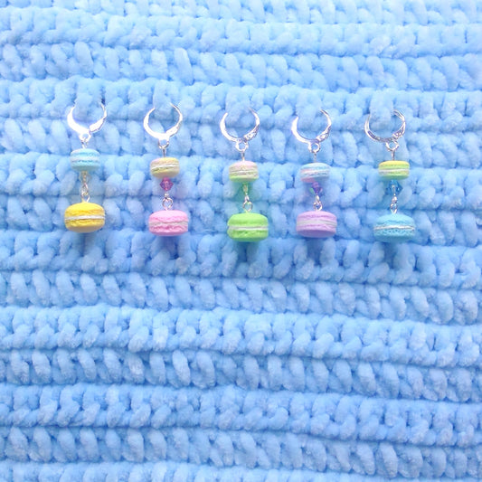 Easter macaron cookie stitch marker