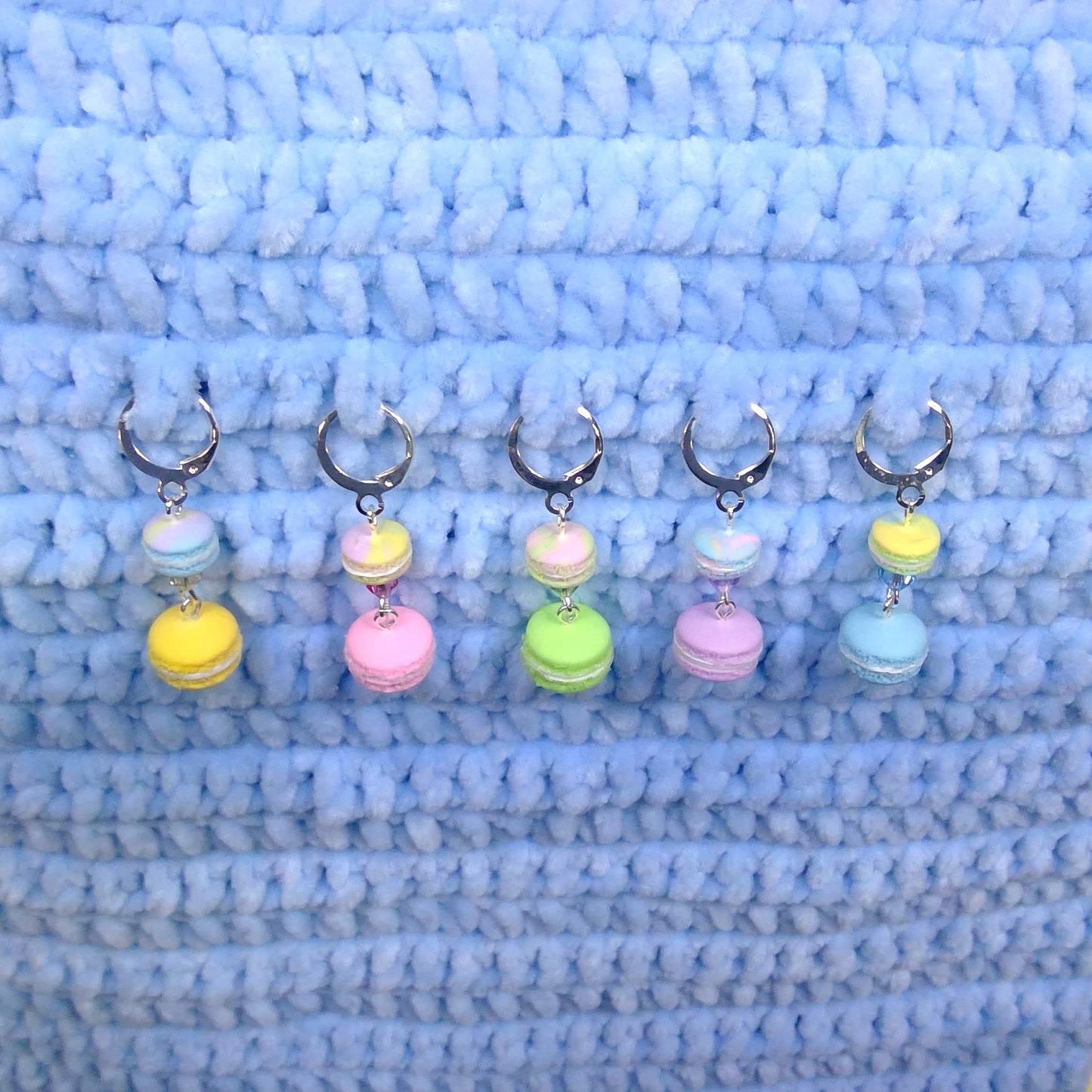 Easter macaron cookie stitch marker